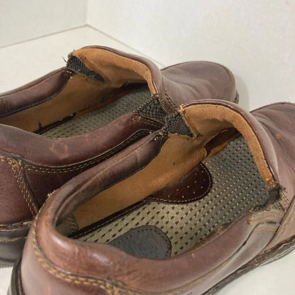 Born Blast II Slip On Leather‎ Loafers Mens Size 10 M Mahogany Brown M6663 Shoes